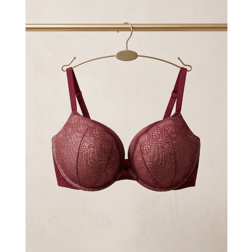 Victoria Secret Very Sexy Push Up Bra 38DD Burgundy Lace Mesh 372881-D84 NEW